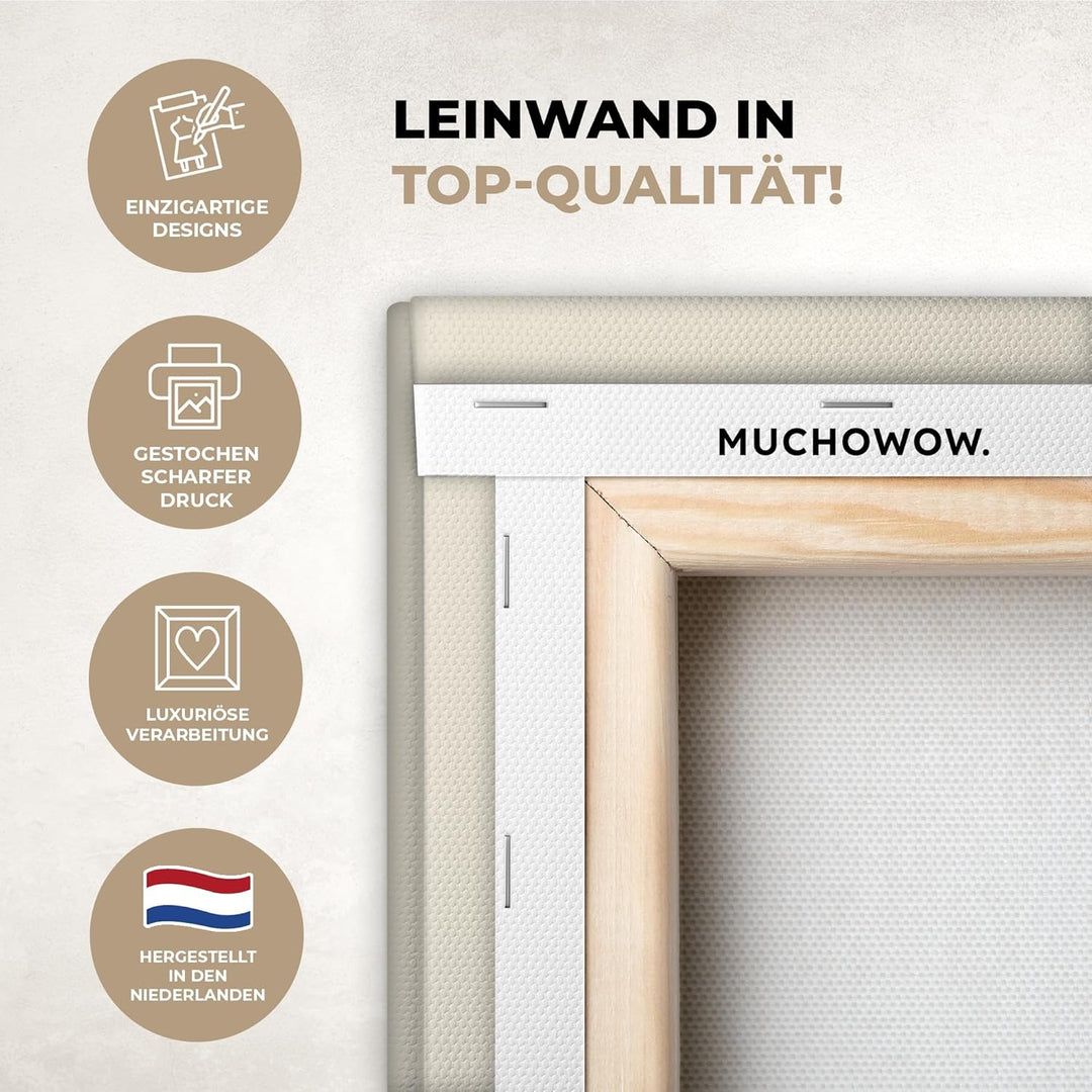 MuchoWow© Leinwandbild Gross 120x80 cm XXL Dekoration Wohnzimmer Bilder Pictures Wall Decoration Liv