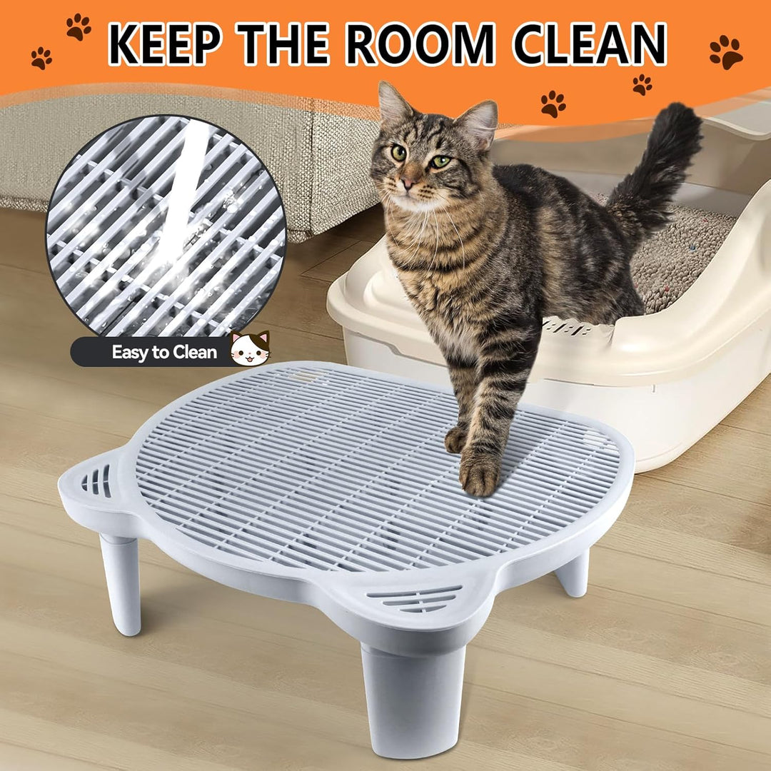 Verstellbare Katzen Rampe für Katzentoilette, Erhöhte Katzentoilette Stufe, Doppelte Katzenstreufall