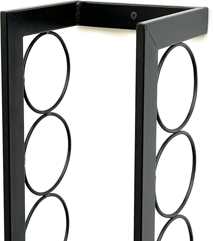 DanDiBo Weinregal Metall Wand 75 cm Schwarz Flaschenregal Kantate Flaschenhalter Wandmontage Modern