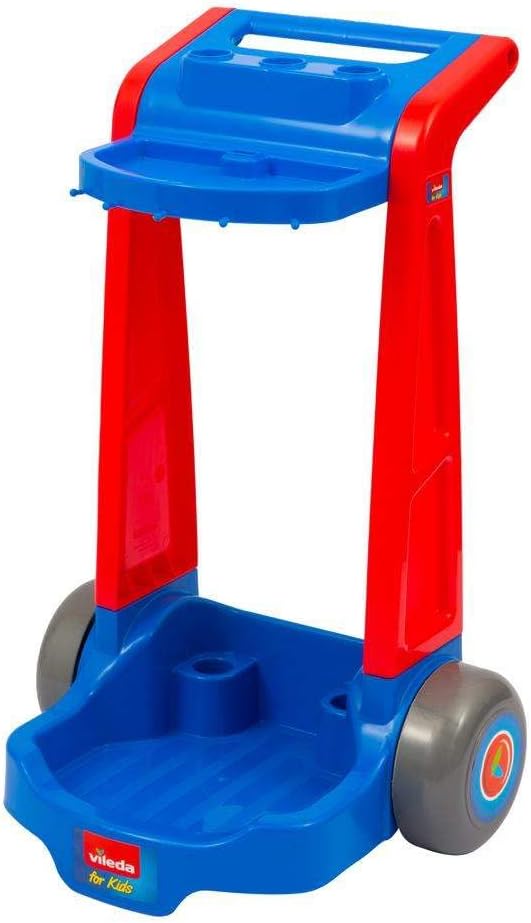 Grandi Giochi - Reinigungswagen Vileda for Kids, die Originalversion Spielzeug mit Besen, Wischmop u