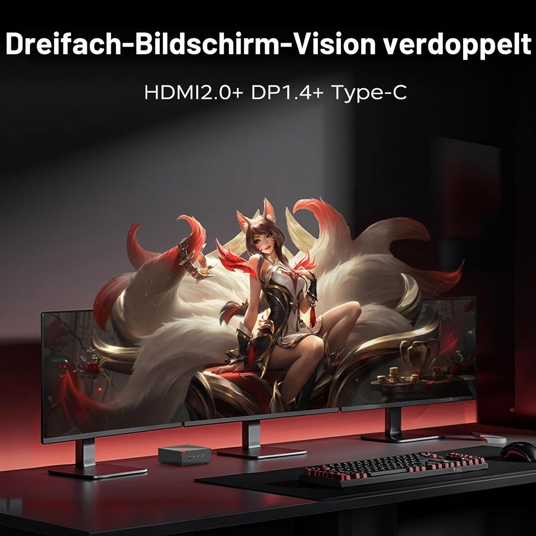 ACEMAGICIAN AM06Pro Mini PC, AMD Ryzen 7 7730U (8C/16T, bis zu 4.5Ghz),32GB DDR4 1TB M.2 SSD Windows