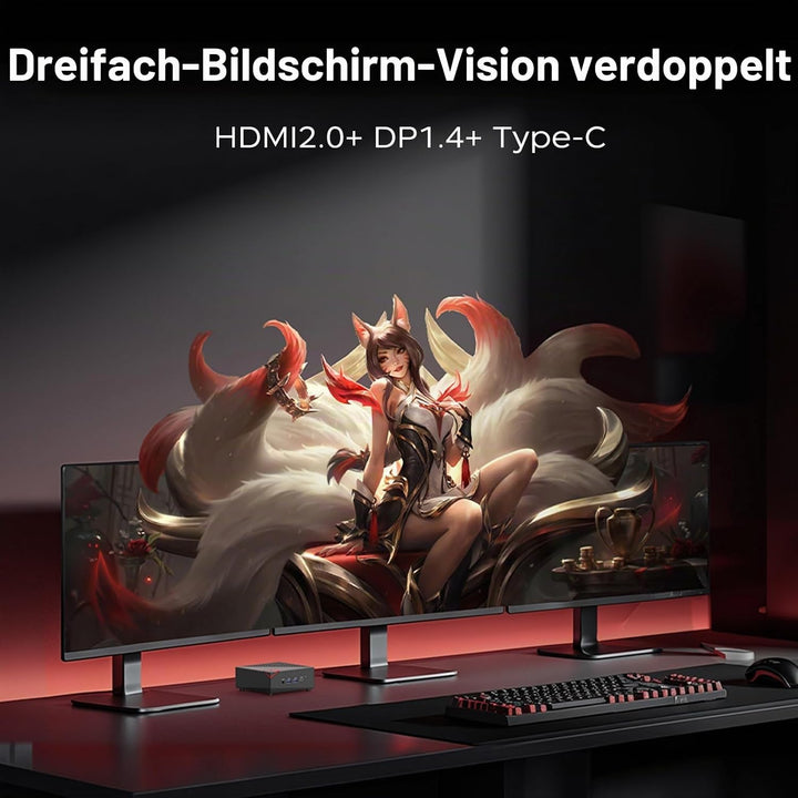 ACEMAGICIAN AM06Pro Mini PC, AMD Ryzen 7 7730U (8C/16T, bis zu 4.5Ghz),32GB DDR4 1TB M.2 SSD Windows