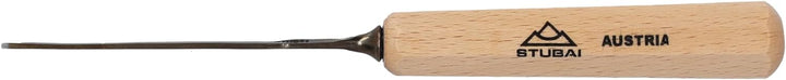 STUBAI Stemmeisen Stechbeitel Serie 52 - Form 71 | einseitig geschliffen 1 mm, mit Holzgriff, für gl