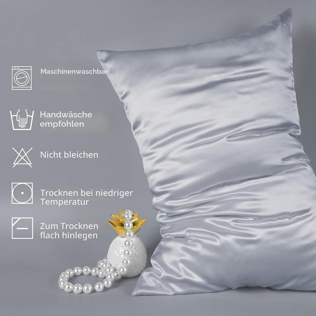 LULUSILK Kissenbezug, 100 % reine Seide, 16 Momme, mit verdecktem Reissverschluss, schont Haut und H