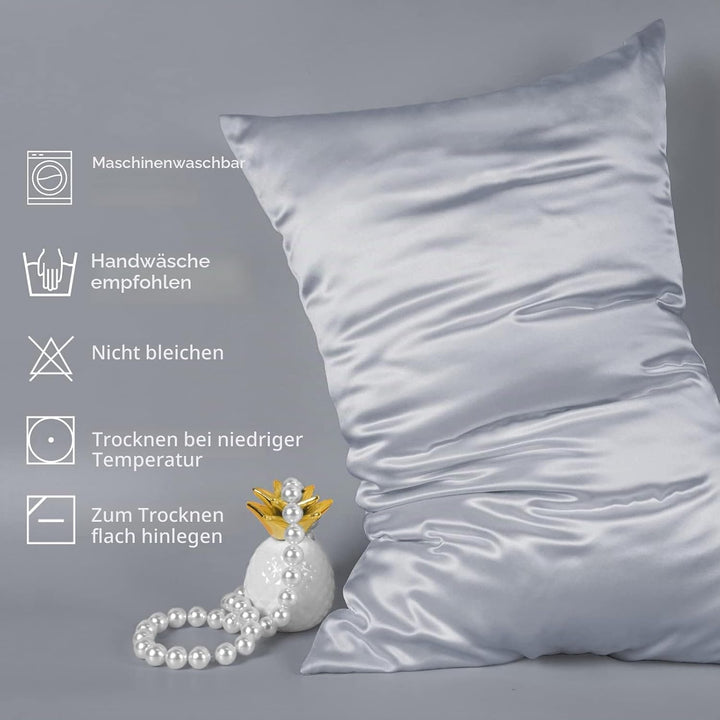LULUSILK Kissenbezug, 100 % reine Seide, 16 Momme, mit verdecktem Reissverschluss, schont Haut und H