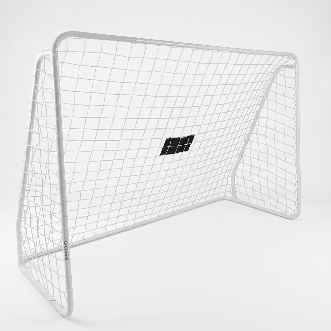 Retoo Fussballtor mit Zielwand, 240x170x85 cm Stahlrahmen, klappbar, PE-Netz | 20/60/80/100 Punkte,