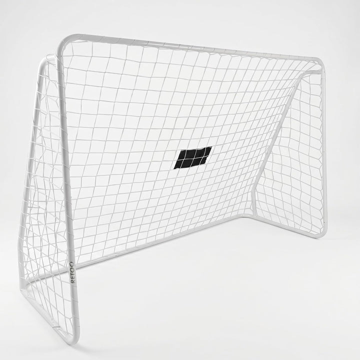 Retoo Fussballtor mit Zielwand, 240x170x85 cm Stahlrahmen, klappbar, PE-Netz | 20/60/80/100 Punkte,