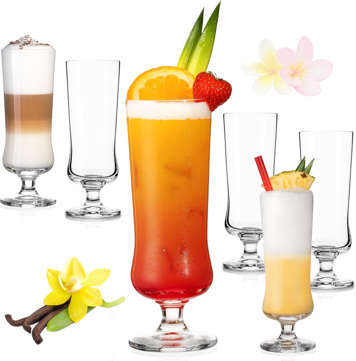 IMPERIAL glass Elegante Cocktailgläser aus Crystalline Glas 380ml Set 6-Teilig Longdrinkgläser Eiska