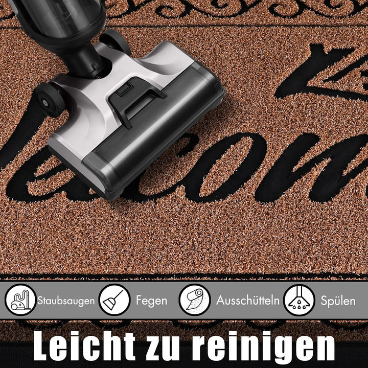 Yimobra Fussmatte Aussen, 120 x 81 cm, rutschfest, Wetterfest, Waschbar, Wellcome Schmutzfangmatte f