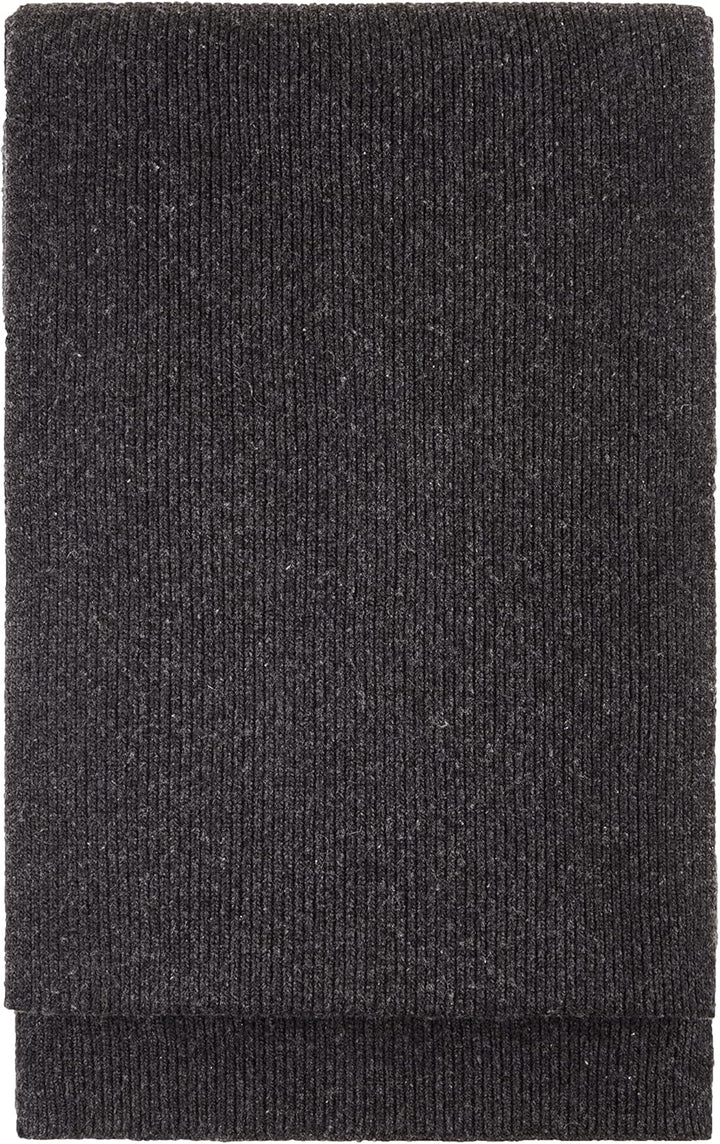 TOM TAILOR Herren Basic Winterschal mit Wolle Einheitsgrösse 10617-Black Grey Melange, Einheitsgröss
