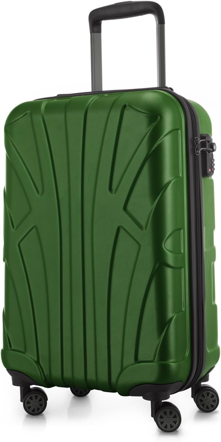 suitline Handgepäck Hartschalen-Koffer Koffer Trolley Rollkoffer Reisekoffer, TSA, 55 cm, ca. 34 Lit