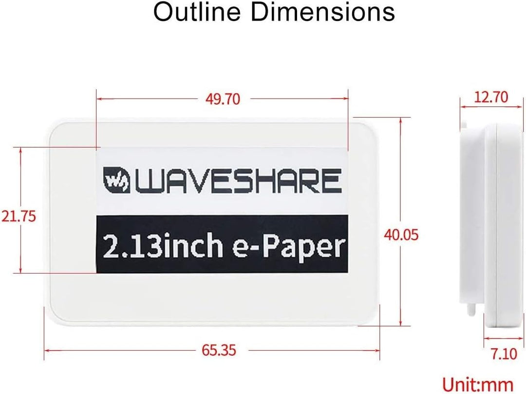 IBest 2.13inch Passive NFC-Powered e-Paper Black/White e-Ink Display, No Battery Required, Wireless