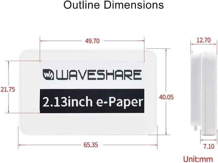 IBest 2.13inch Passive NFC-Powered e-Paper Black/White e-Ink Display, No Battery Required, Wireless