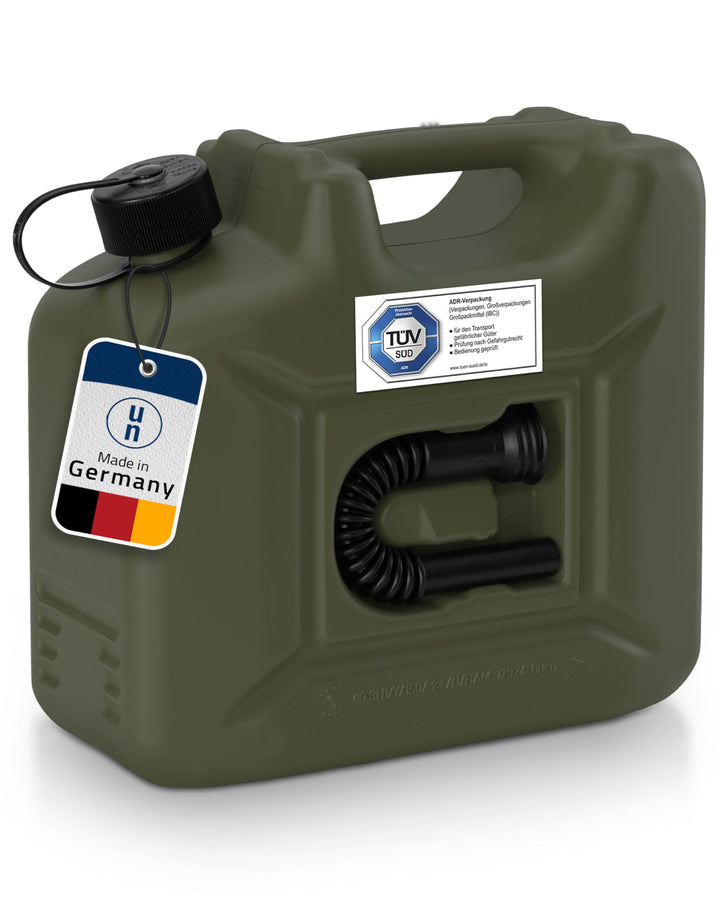 hünersdorff 801000 Kraftstoff-Kanister PROFI 10l für Benzin, Diesel und andere Gefahrgüter, UN-Zulas