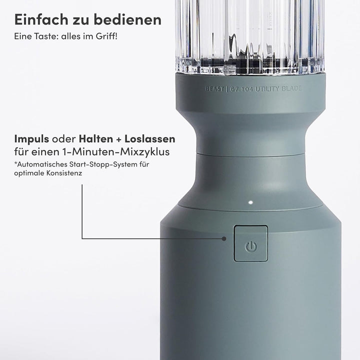 BEAST Standmixer 850W - Kompakter Smoothie Maker und Hochleistungsmixer mit 3 Tritan Mixbechers 785,