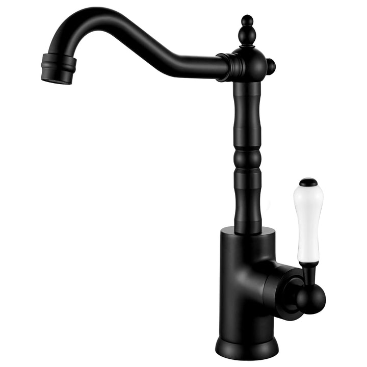 Wasserhahn Bad Schwarz Retro, Waschtischarmatur Hoch für Bad/Küche Waschbecken Armaturen, Einhebelmi