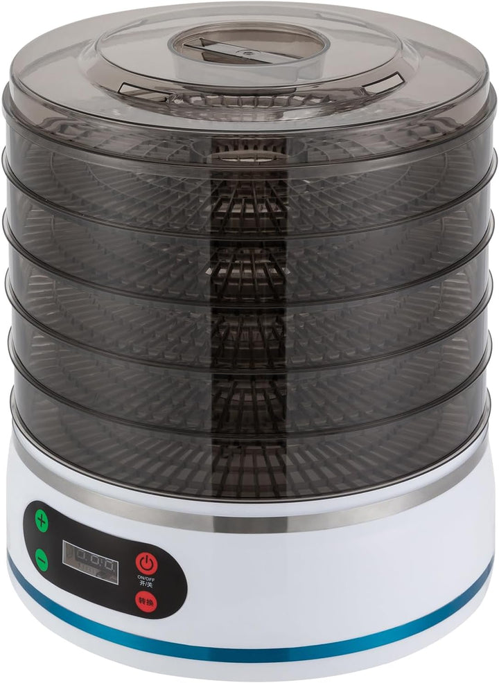 Küchenminis Dörrautomat,Lebensmittel-Dehydrator für Fleisch Früchte Gemüse mit 5 Einlegefächer 35-70