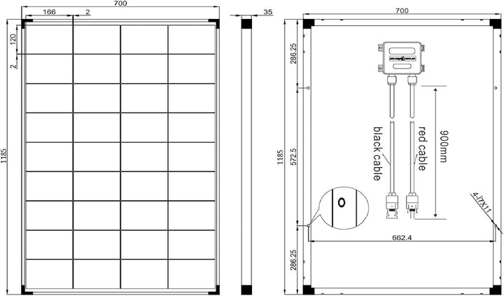 enjoy solar PERC Mono 12V 9-Busbars (9BB) 166 * 166mm Monokristallines Solarpanel ideal für Wohnmobi