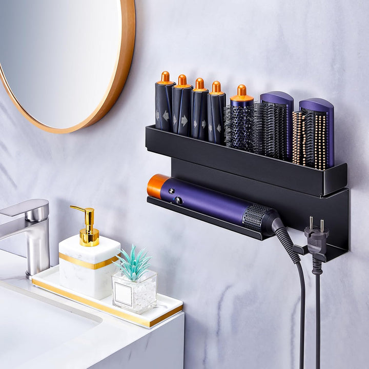 Föhnhalter Wand Ohne Bohren, Föhn und Glätteisen Halterung Für Styler Lockenstab Zubehör, Fönhalteru