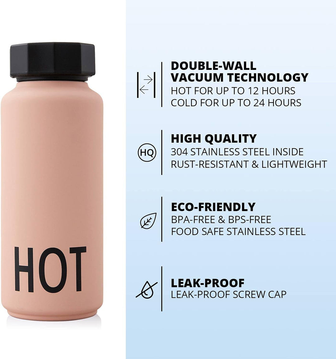Design Letters Thermosflasche 500 Ml | Weihnachtsgeschenke Kleinigkeiten, Weihnachtsgeschenke für Fr