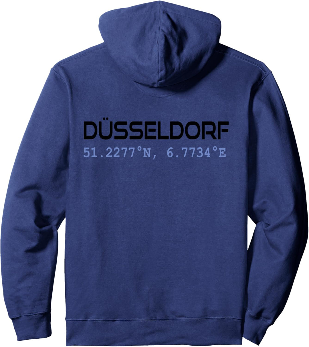 DÜSSELDORF GPS Koordinaten Städte NRW Ruhrpott Geschenk Pullover Hoodie