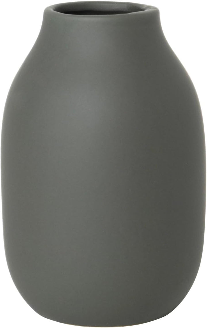blomus -COLORA- Vase S aus Steingut, Agave Green, hergestellt in hochwertiger Handarbeit, elegante &