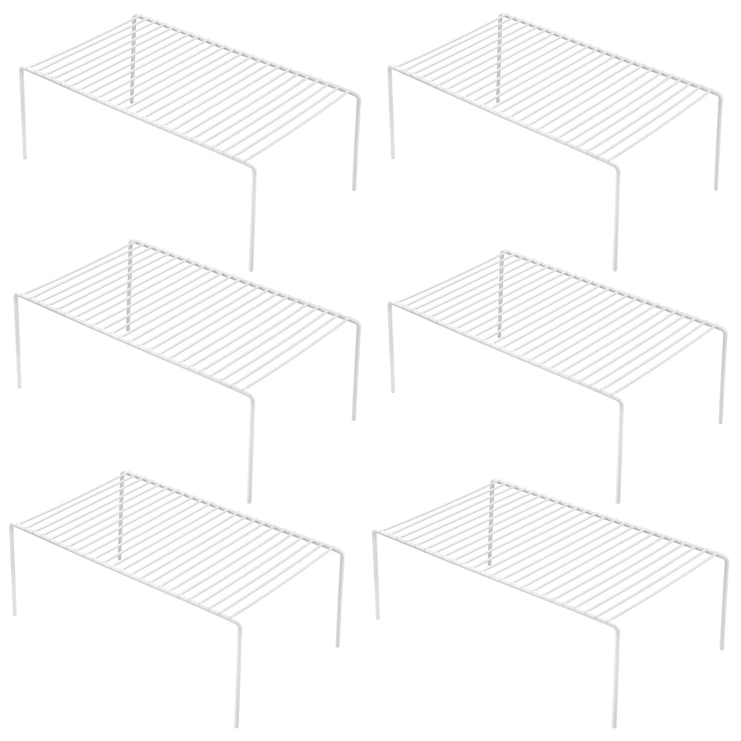 IPEGTOP 6 Stück grosser Gefrierschrank-Regal, rostfreier Edelstahl, Küchenorganizer, platzsparend, f