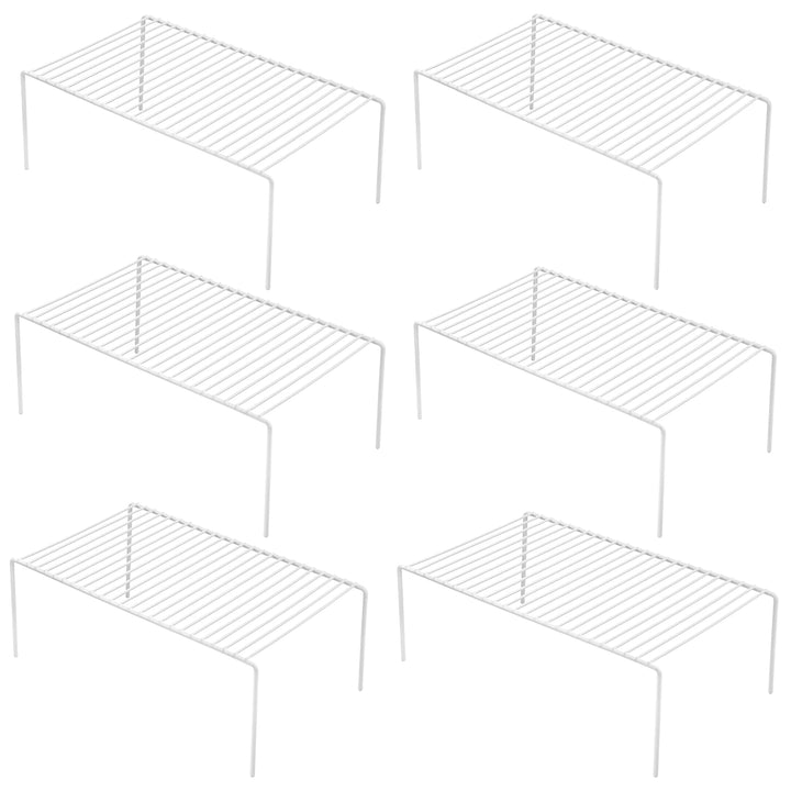 IPEGTOP 6 Stück grosser Gefrierschrank-Regal, rostfreier Edelstahl, Küchenorganizer, platzsparend, f