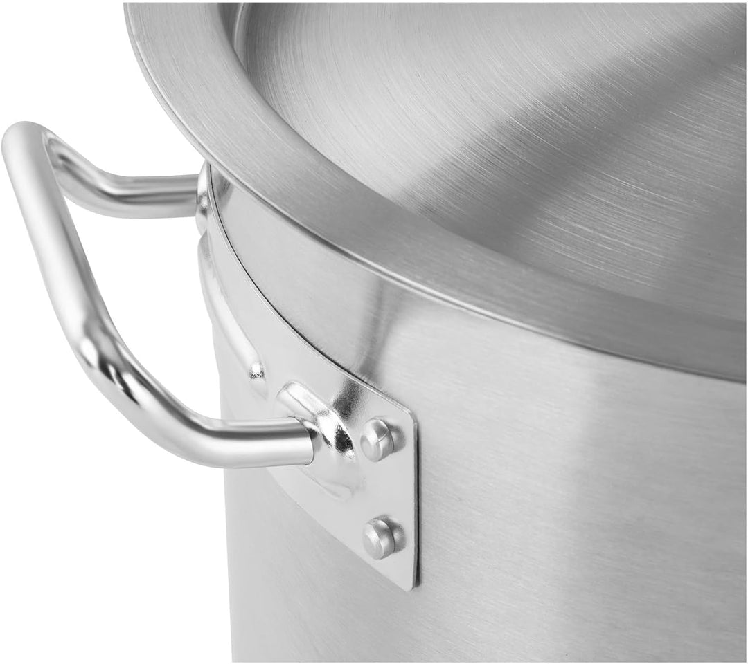 Royal Catering RCST-50E Edelstahltopf mit Deckel Edelstahlkochtopf Kochtopf Induktion (48 Liter, Bod