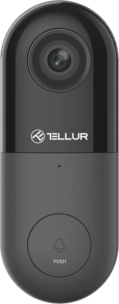 TELLUR SMART WLAN Türklingel mit Kamera, WLAN Door Bell Alexa Türklingel, PIR-Bewegungserkennung, FH