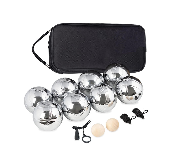 Boule Set 8 Kugeln Metall – Petanque & Boccia Kugeln mit Zielkugel, Magnetischem Kugelheber, Abstand