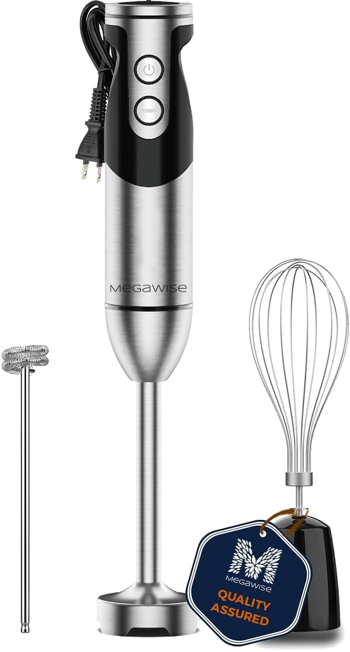 MegaWise Pro Titanium Verstärkter 3-in-1 Stabmixer, Leistungsstarker MOTOR mit 80% schärferen Klinge