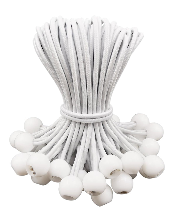 Spanngummis mit Kugel 15cm - 50 Stück Planenspanner mit Kugel, Spanngummi Kurz, Zelt Gummispanner mi