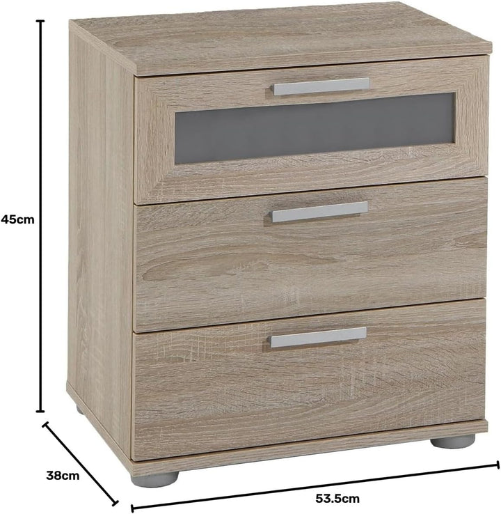 FMD Möbel, 616-002 Jack2 Nachtkonsole, eiche, masse 45.0 x 53.5 x 38.0 cm (BHT)