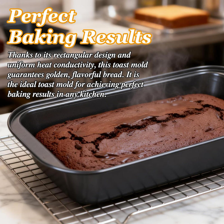 PORFOYO Brotbackform Kasten 2er Set Kastenform Brot Backform, 25,7 x 13 x 5,8 cm Edelstahl Brotbackf