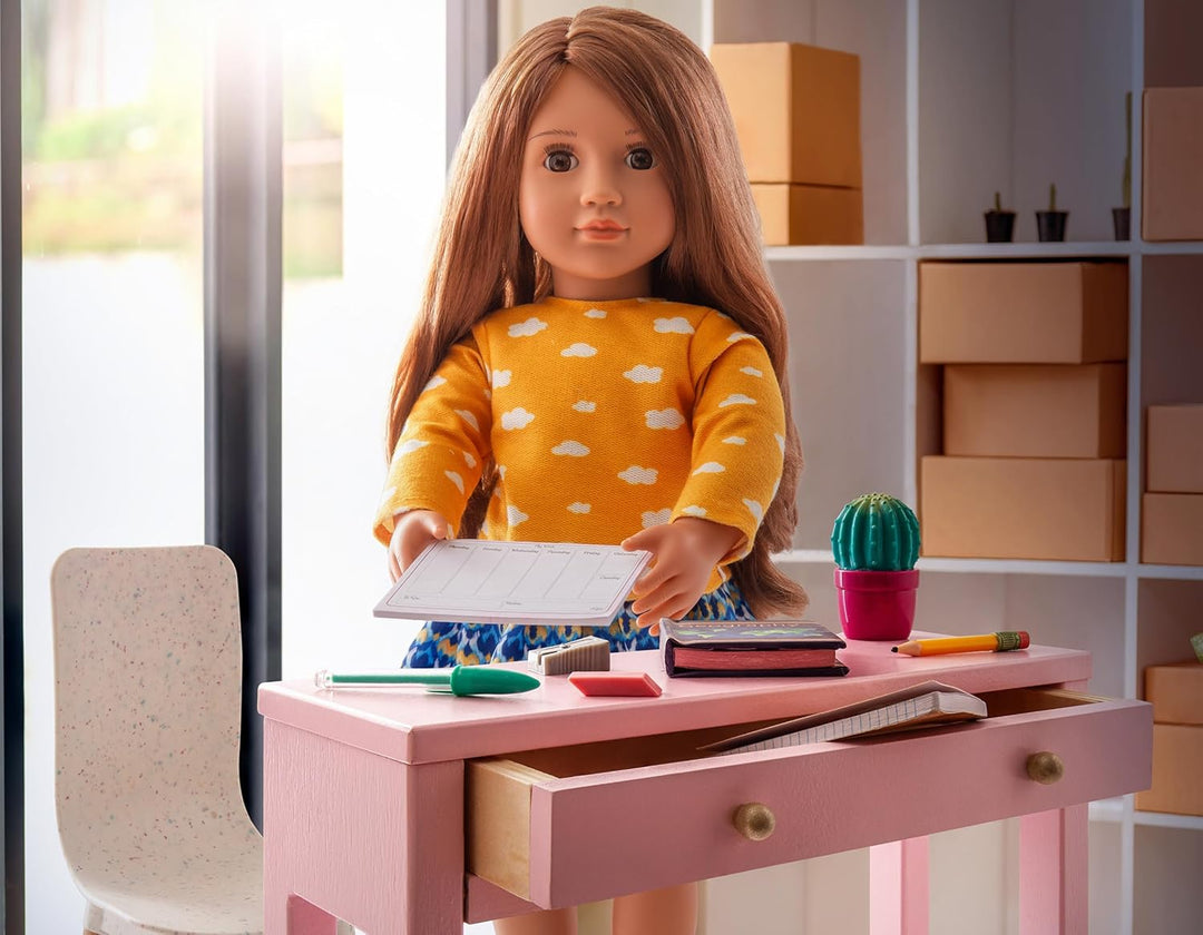 Our Generation – OG Working Wonder Office Set – Puppenhausmöbel – Home Schreibtisch & Stuhl Set – 46