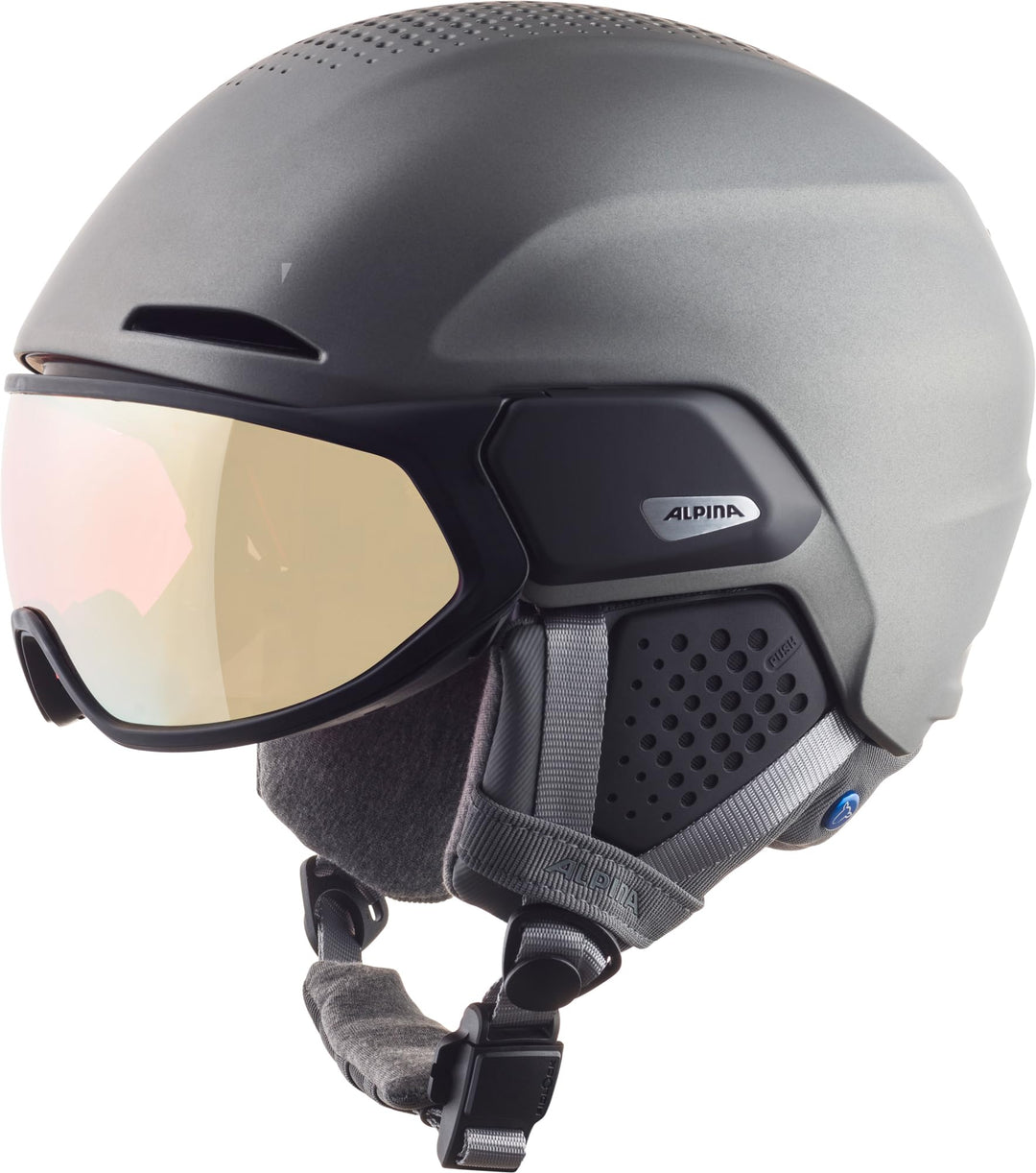 ALPINA Unisex - Erwachsene, ALTO QV Skihelm gunmetal matt 51-55 cm, gunmetal matt 51-55 cm
