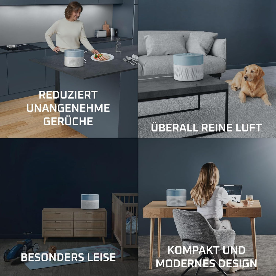 Rowenta Pure Air Mini Luftreiniger, für zu Hause, ultrakompakte Grösse, bis 22 m², extrem leiser Nac
