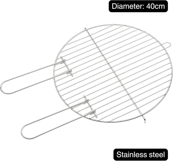 Barbecook Grillrost rund 40 cm mit zwei festen Haltegriffen für Holzkohlegrill, BBQ grill zubehör, e