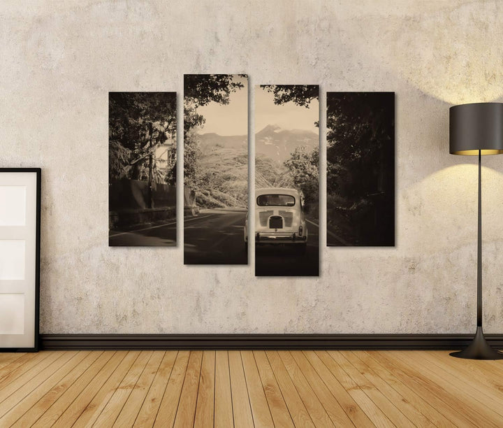 islandburner Bild auf Leinwand Old Fashioned Auto Retro Vintage Bilder Wandbilder Poster Leinwand 13