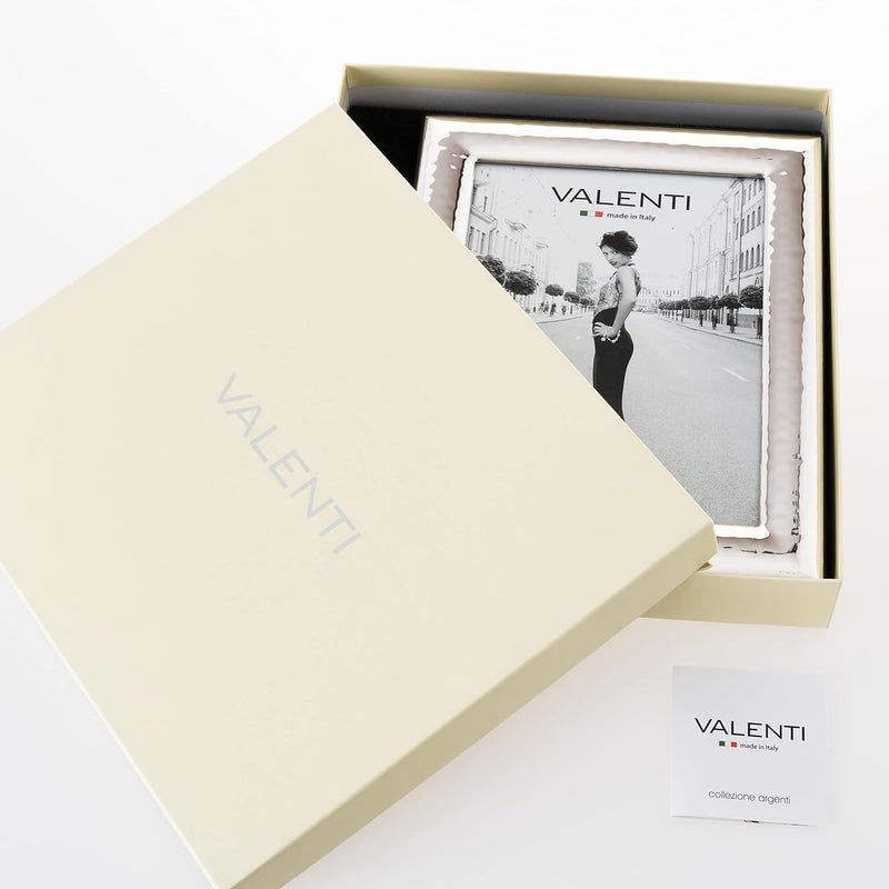 Valenti&Co. - Bilderrahmen - Silber in gehämmerter Optik - glänzend Hochzeit, zum Geburtstag von Fre
