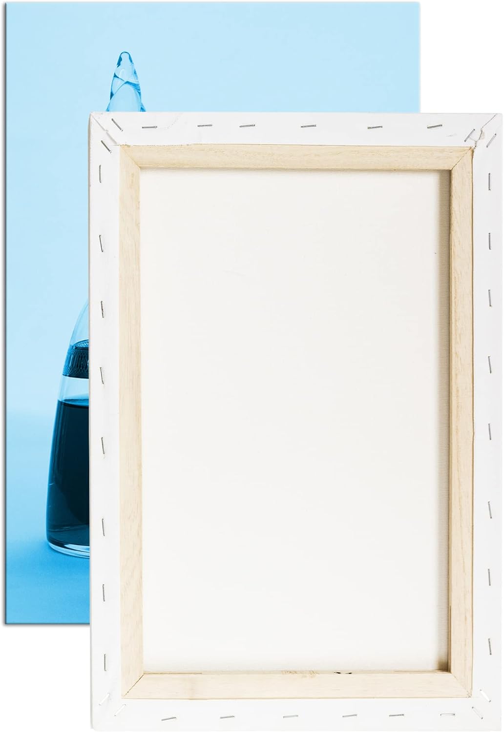 deyoli edle Flasche für Whiskey Format 100x70 Effekt: Monocrome Blau als Leinwandbild, Motiv fertig