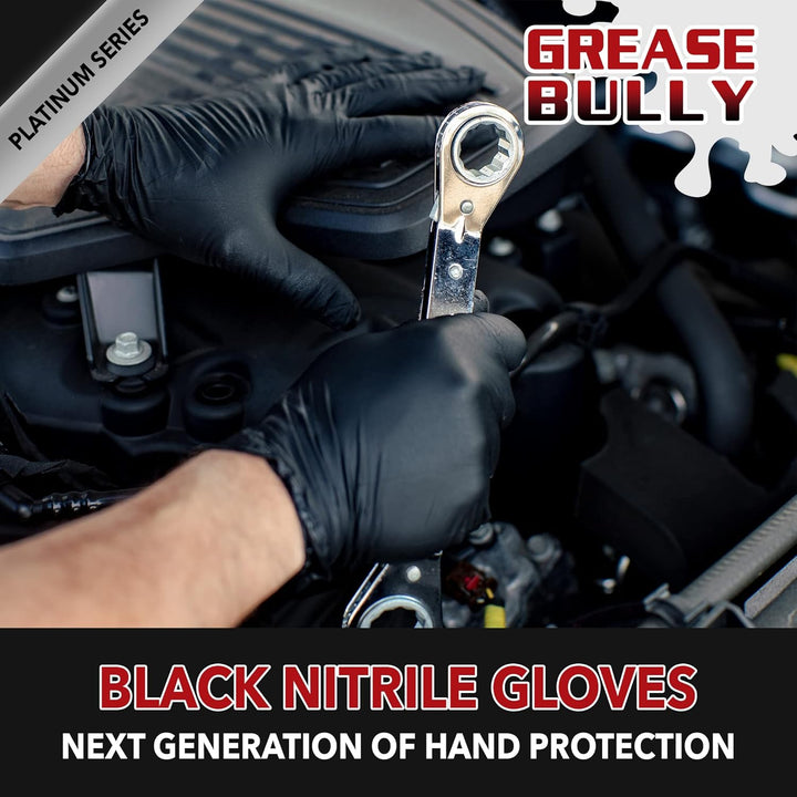 Kunzer Nitril-Einweghandschuhe Schwarz Grease Bully Grösse XL (Dispenser mit 100 Stück) XL (100er Pa