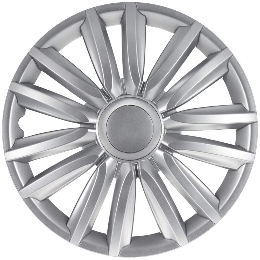 AUTO-STYLE Satz Radzierblenden Intenso Pro 13-Zoll Silber + Chrom Ringe 13-inch Silber + Chrom Ringe