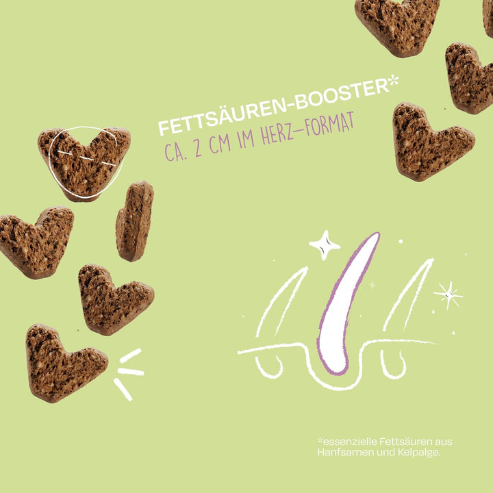 VEGDOG Veggies Skincare Veganer Snack für Hunde, getreiefreier Trainingssnack für Allergiker mit Kas