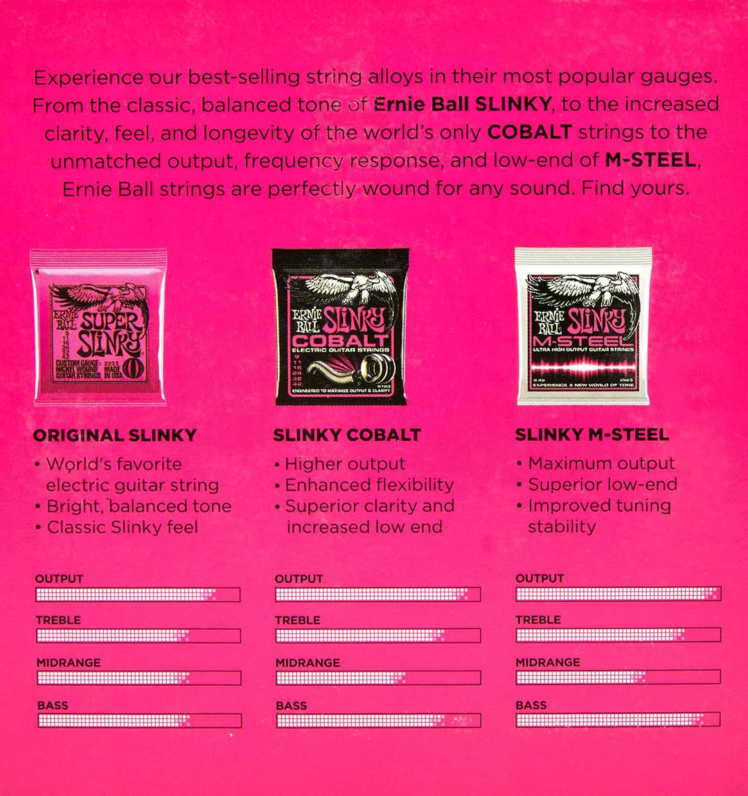 Ernie Ball Super Slinky E-Gitarre Ton-Pack, Stärke 9-42 Super (9–42), Super (9–42)