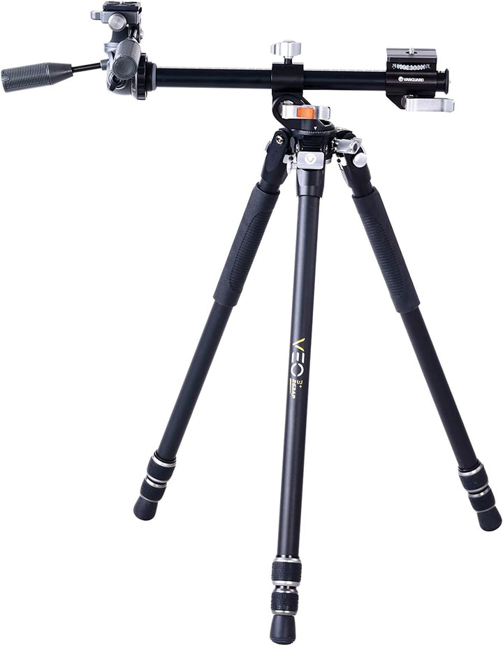 Vanguard Veo 3+ 263AP Aluminium-Stativ, 3-Wege-Kugelkopf und Mittelsäule mit Mehreren Winkeln Schwar