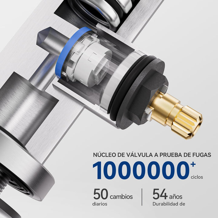 CECIPA Kaltwasserhahn Edelstahl, 360° Drehbarer Wasserhahn Kaltwasser, Kaltwasser Armatur für Küche,