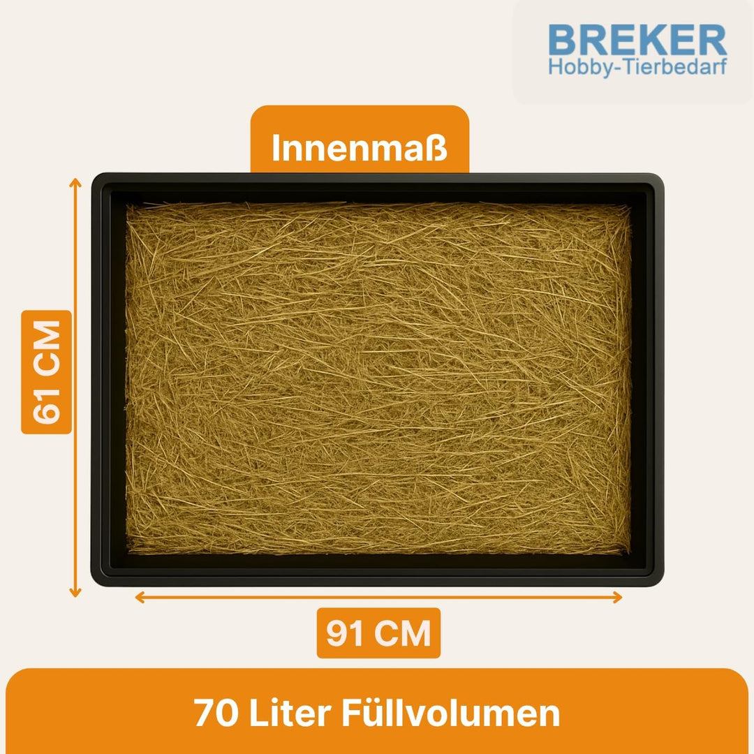 Breker Kunststoffwanne 100x70cm [geeignet als Kotwanne] 70 Liter Fassungsvolumen | Allzweckwanne | P