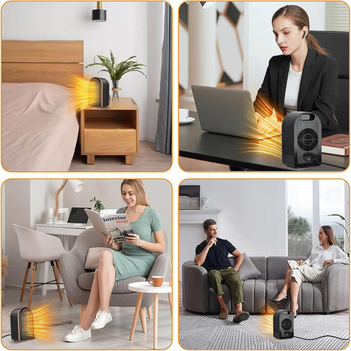 Heizlüfter Klein Energiesparend, Mini PTC Keramik Elektroheizung Leise,Mobile Heizung Elektrisch Ste